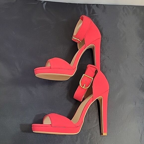 BRAND NEW QUPID ADJUSTABLE BUCKLE ANKLE STRAP OPEN TOE HIGH HEEL OPEN TOE SANDAL - Picture 9 of 14